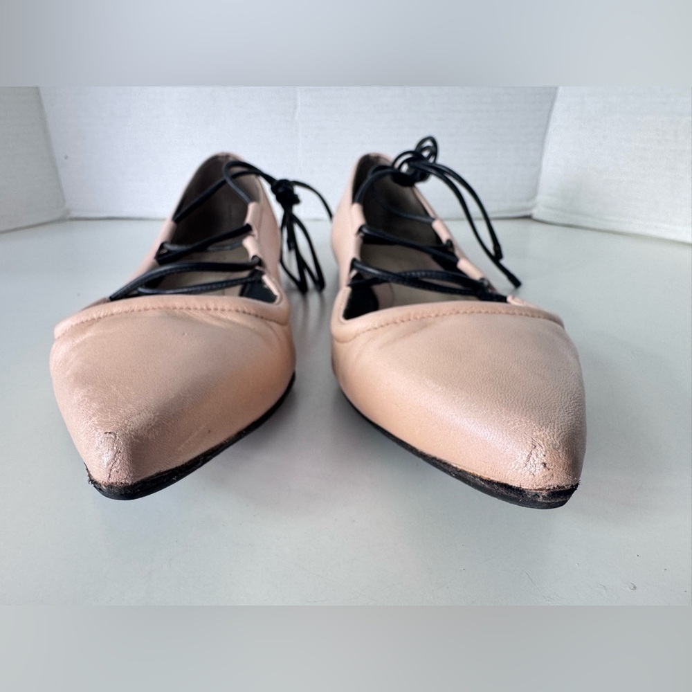 3.1 Phillip Lim Pointy Lace Up Wrap Around Ballet Flats Shoes Women’s Size 40 - Picture 4 of 11